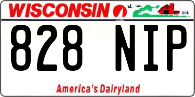 WI license plate 828NIP