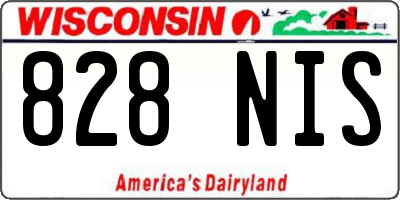 WI license plate 828NIS