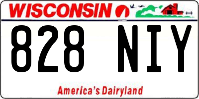 WI license plate 828NIY