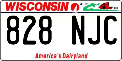 WI license plate 828NJC