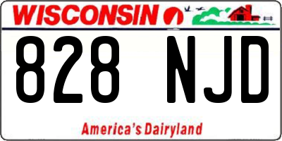 WI license plate 828NJD