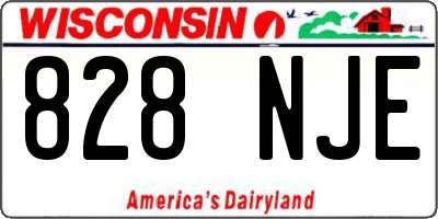 WI license plate 828NJE