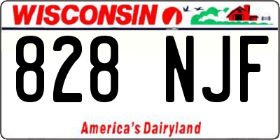 WI license plate 828NJF
