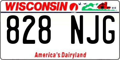 WI license plate 828NJG