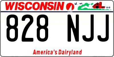 WI license plate 828NJJ