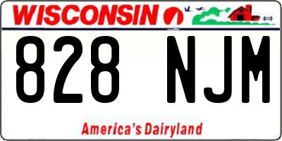 WI license plate 828NJM