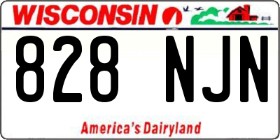 WI license plate 828NJN