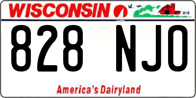 WI license plate 828NJO