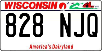 WI license plate 828NJQ