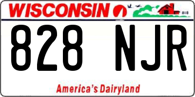 WI license plate 828NJR
