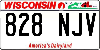 WI license plate 828NJV