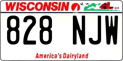 WI license plate 828NJW