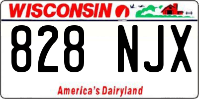 WI license plate 828NJX