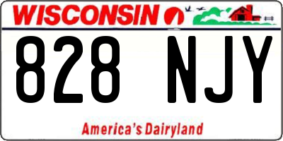 WI license plate 828NJY