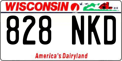 WI license plate 828NKD