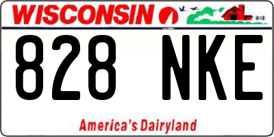 WI license plate 828NKE
