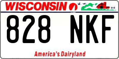 WI license plate 828NKF