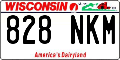 WI license plate 828NKM