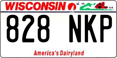 WI license plate 828NKP