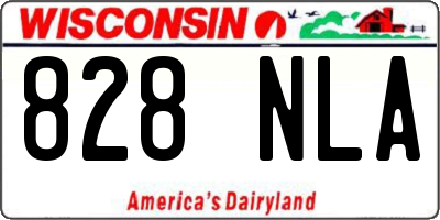 WI license plate 828NLA