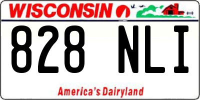 WI license plate 828NLI
