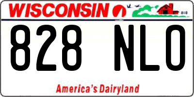 WI license plate 828NLO