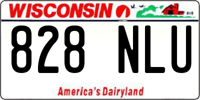 WI license plate 828NLU
