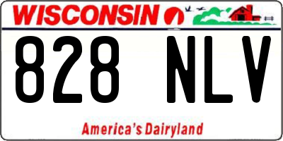 WI license plate 828NLV