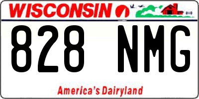 WI license plate 828NMG