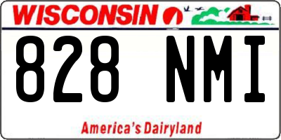 WI license plate 828NMI