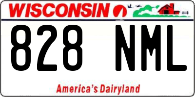WI license plate 828NML