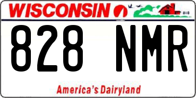 WI license plate 828NMR