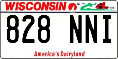 WI license plate 828NNI
