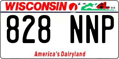 WI license plate 828NNP