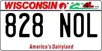 WI license plate 828NOL