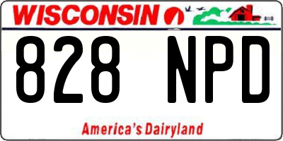 WI license plate 828NPD