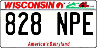 WI license plate 828NPE