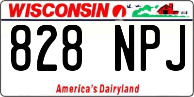 WI license plate 828NPJ