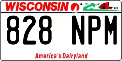 WI license plate 828NPM