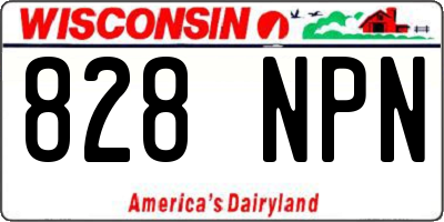 WI license plate 828NPN