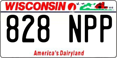 WI license plate 828NPP