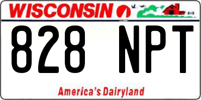 WI license plate 828NPT