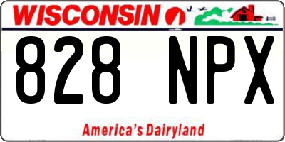 WI license plate 828NPX