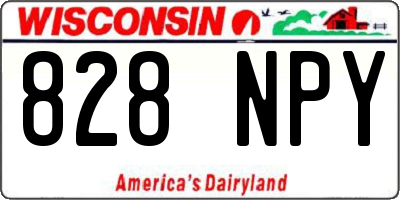 WI license plate 828NPY