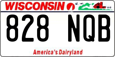 WI license plate 828NQB