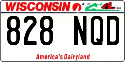 WI license plate 828NQD