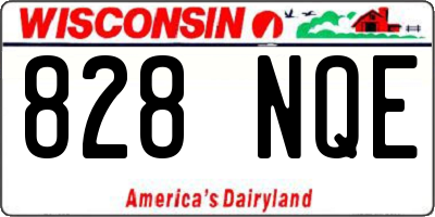 WI license plate 828NQE