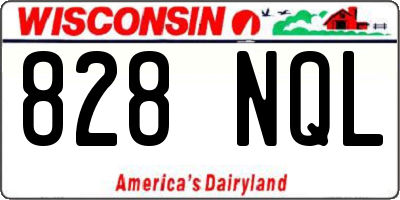 WI license plate 828NQL
