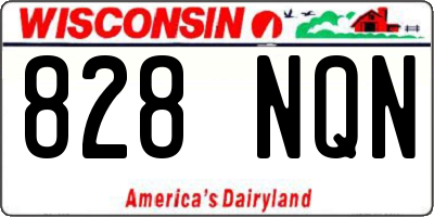 WI license plate 828NQN