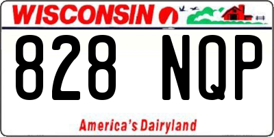 WI license plate 828NQP